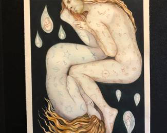 Original Watercolor Painting for a Tarot Card by Dominic Murphy