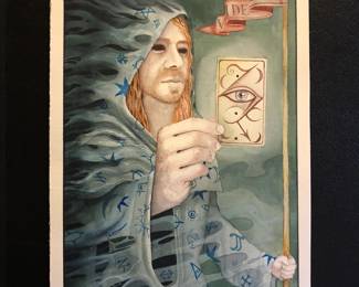 Original Watercolor Painting for a Tarot Card by Dominic Murphy