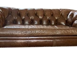71. Hancock And Moore Leather Couch 86" Wide D 40" H3 6"