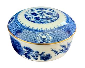 24. Imperial Blue Mottahedeh  Blue Round Box                     5"