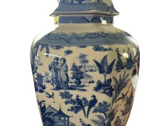 24. Porcelain Ginger Jar Reproduction 10.5"