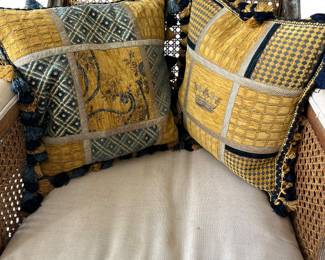 78. Vintage Silk Pillows 15" x 15"