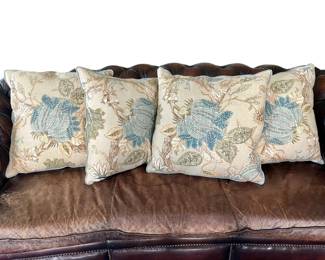 31. 4 Barclay Butera Pillows Linen and Blend Pillow Feather and Down Insert 22" x 22"