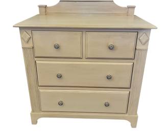 48. Custom Butter Cream 4 Drawer Chest                                    W 33.5" D19.5" H 38"