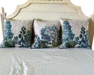 64. Floral "Paris" Pillows- 3 18" x 18"