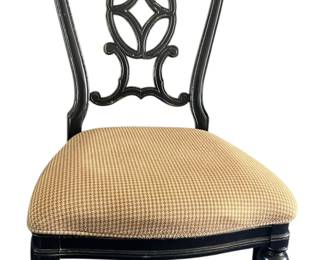 66. Four Thomasville Furniture Fredericksburg Ebony Dining Chairs Need Touch up W 22.5" D 26" H 42" Need Touch Ups