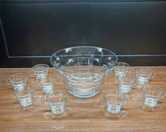 Glass Punch BowlCups