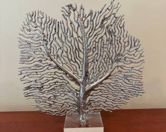 Silver Coral Sculpture