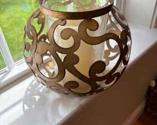 Gold Toned Hurricane Holder