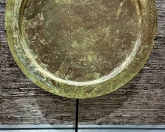 Antique Thai Bronze Serving Dish on Stand