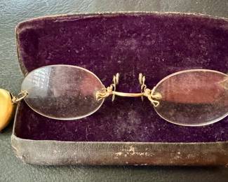 Antique Clip-on Wire Glasses