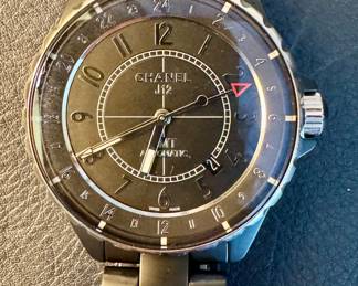 Chanel Automatic Matte Ceramic Watch with Stainless Steel - Model J12 GMT Z.G.S.95420
