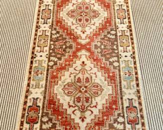 Rust, Ivory and Brown Wool Runner