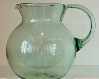 Hand Blown Oversized Water Pitcher