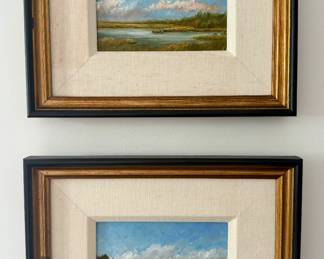 "Polpis Quiet and Folgers Marsh" Oil Paintings, Signed Kathleen Potter Kelliher