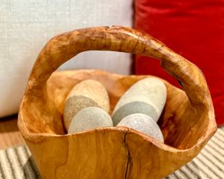 Burled Wood Basket