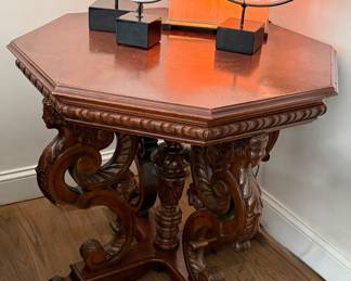 Antique Carved Mahogany Table