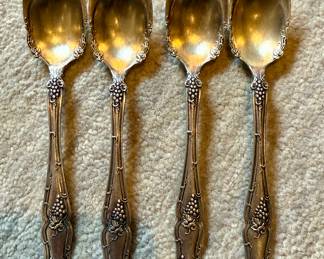 (4) Sterling Silver Grapefruit Spoons