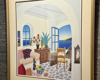 "Troulos Bay, Myknoos" Thomas McKnight Lithograph