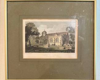 "Llanrwst Church" Engraving