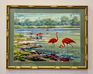 "Flamingo Bay" Painting