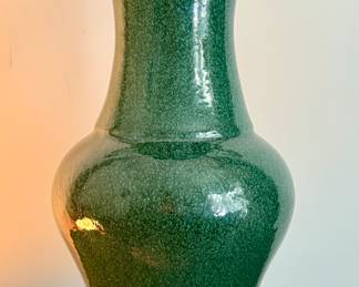 Elongated Verdant Green Barthold John Copper Vase