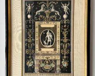 Vintage Framed Book Illustration