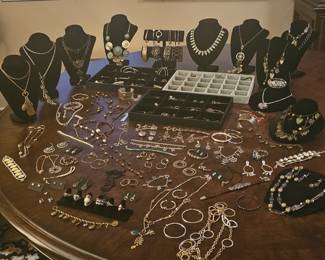Huge amount of costume and sterling silver jewelry