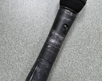 Actual microphone (electronics removed) from movie “8 Mile”. Held and used by Eminem and Anthony Mackie for rap competition.