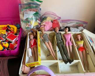 Vintage Barbies and clothes added