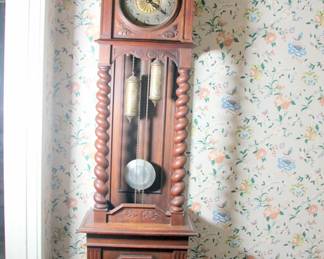 German Open Well Grandfather Clock