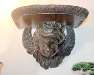 Oak Cherub Shelf
