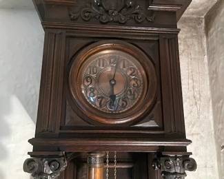 German Open Well Grandfather Clock