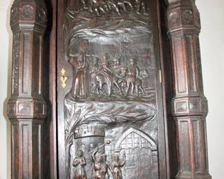Detailed oak carving