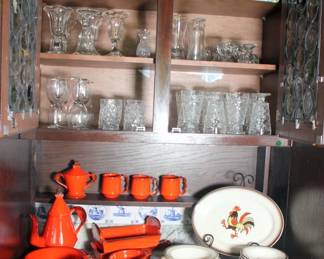 37 pcs. Metlox Red Rooster China