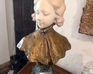 Affortunato Gory Marble & Brass Sculpture