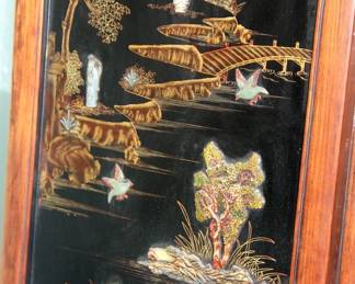 Close up of Chinese Coromandel Screen