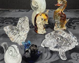 Art glass animals