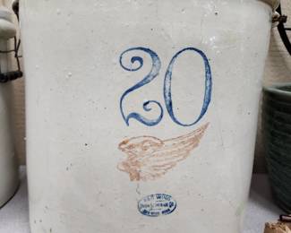 20 gallon big wing red wing crock
