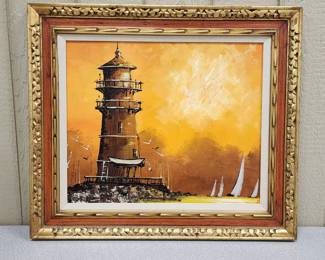 Original lighthouse painting