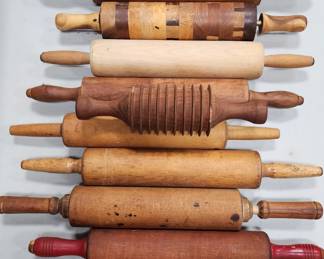 Wooden rolling pin collection