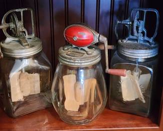 Glass butter churns