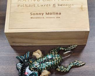 Sonny Molina Folk Art Lure in wood box