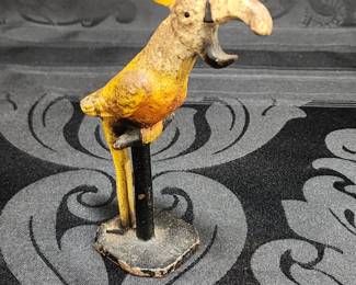 Cast iron parrot
