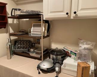 Kitchen appliances and baking items