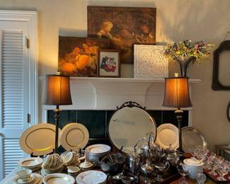 Very nice table lamps, and art pieces