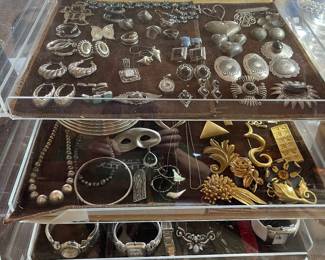 Vintage Sterling, vintage and designer costume jewelry and ladies watches