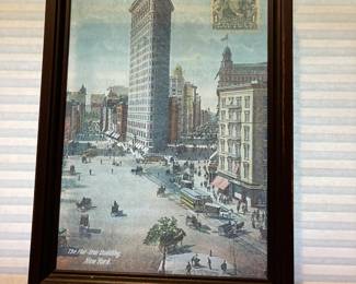Mirrored art piece of the flat iron building in New York City