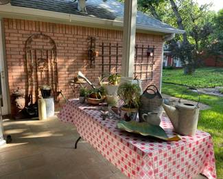 Out side you are in for a treat, great garden items and plants
