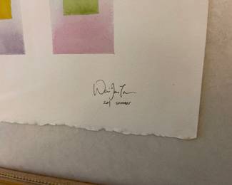 The artist signature and number